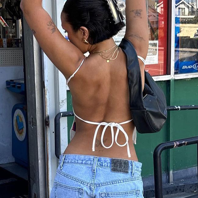 Summer Clothing Zara - Y2K tarzı baharatlı kız seksi Backless