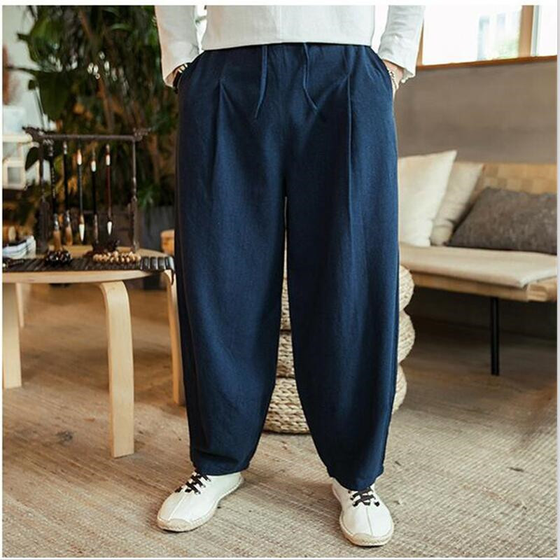 Summer Clothing Men Linen - Büyük Beden 6XL 7XL Erkek Geniş