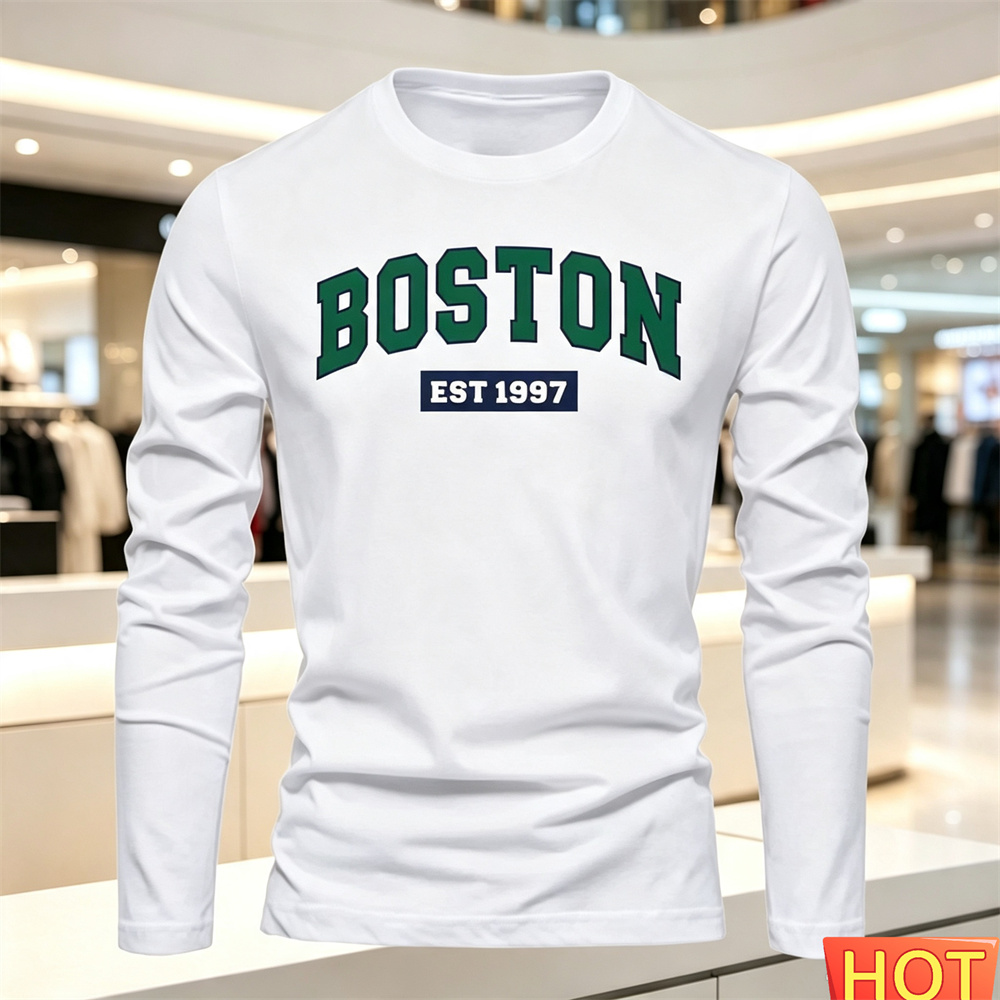 Summer Clothing Trend - Sonbahar Yaz Erkek Uzun Kollu Tişört