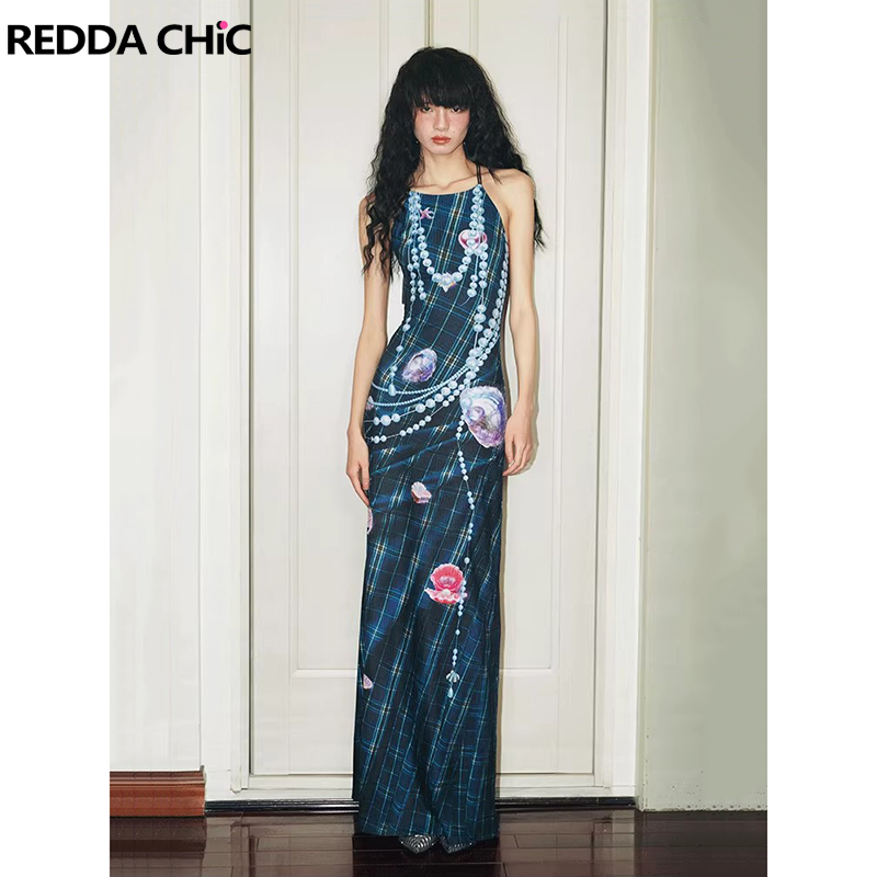 Summer Clothing Drip - REDDACHiC 3D Baskı İnciler Damlayan Damalı