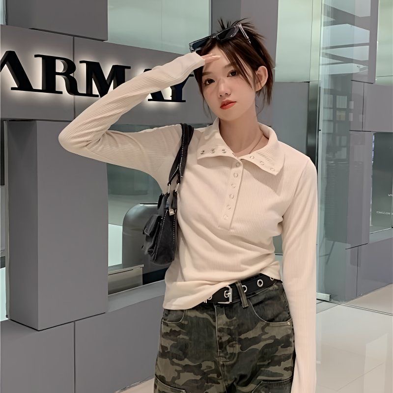 Summer Clothing Yarn - Kadın Moda İnce Uzun Kollu Gömlek