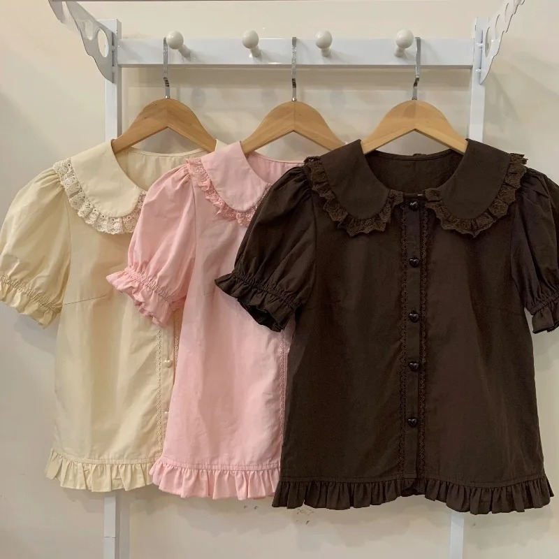 Summer Kids Clothing - Yaz Japon Kawaii Lolita Gömlek Kadın