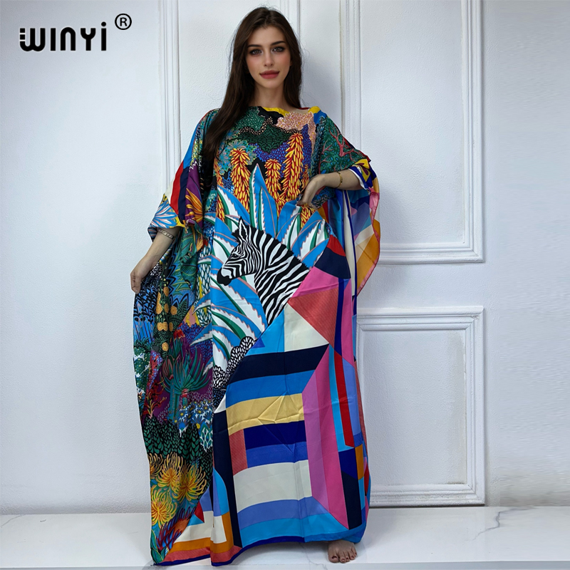 Quality Summer Clothing For Women - WINYI Yeni Yüksek Kaliteli Baskılı Kaftan