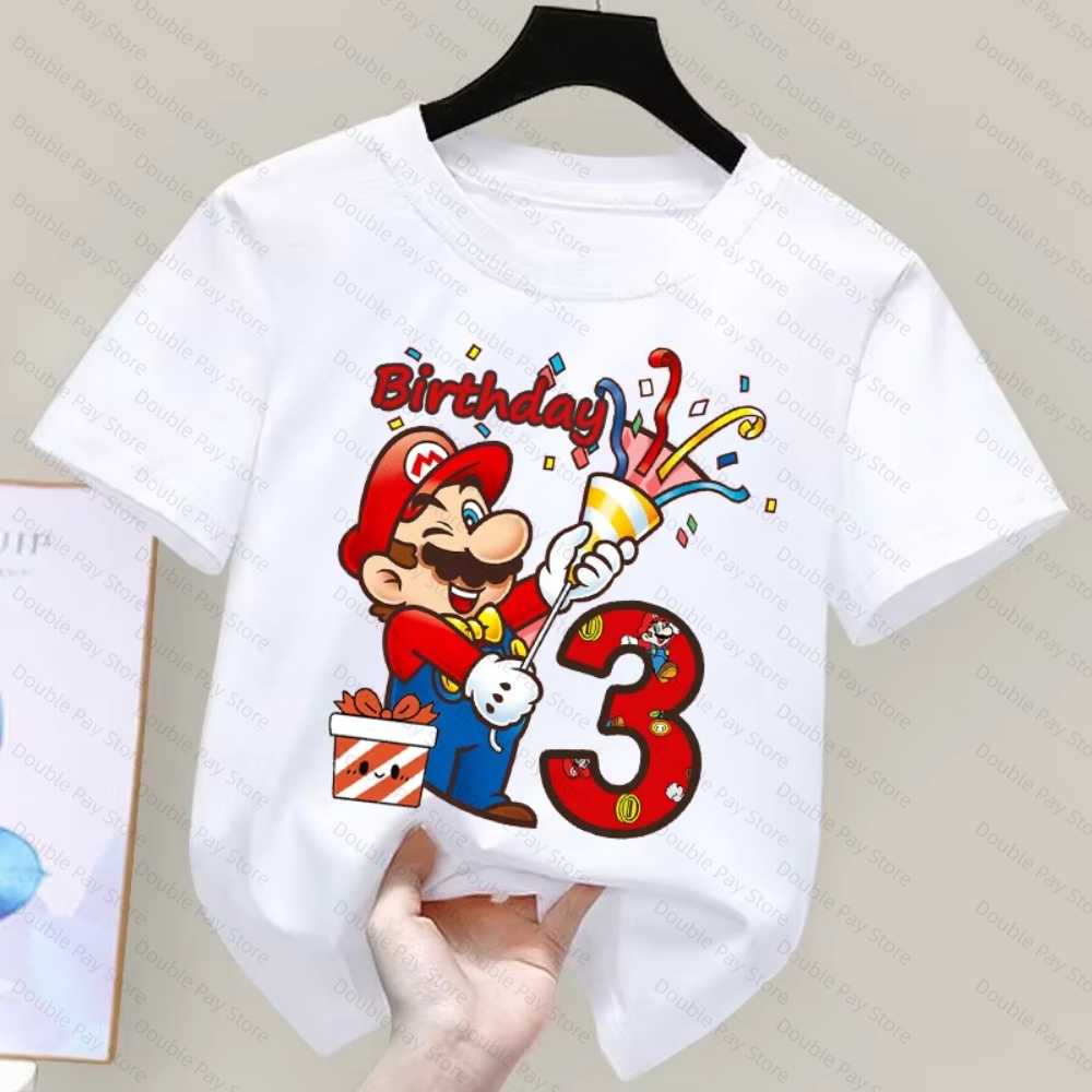 Summer Edition Clothing - Çocuklar için Çizgi Film Mario Doğum