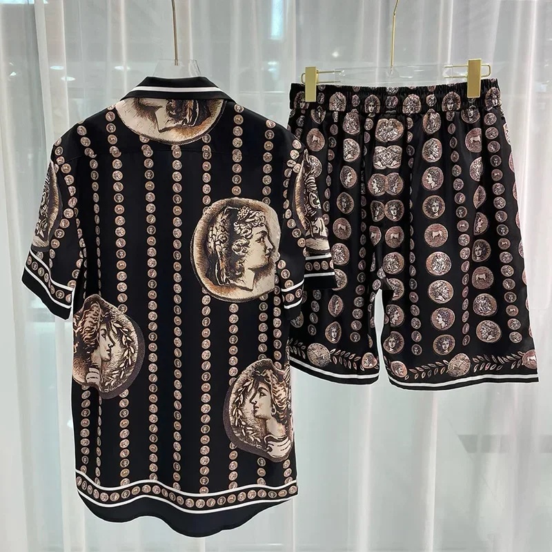 Summer Clothing Trend - Ropa Hombre Kraliyet Lüks Erkek Gömlek
