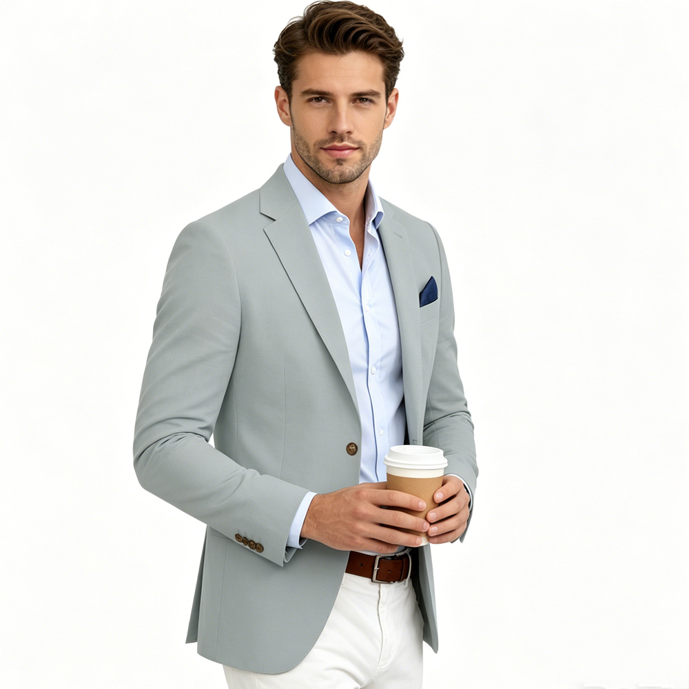 Erkek Keten Karışımlı Blazer Ç - Summer Clothing Men Linen incelemesi ve fiyatı
