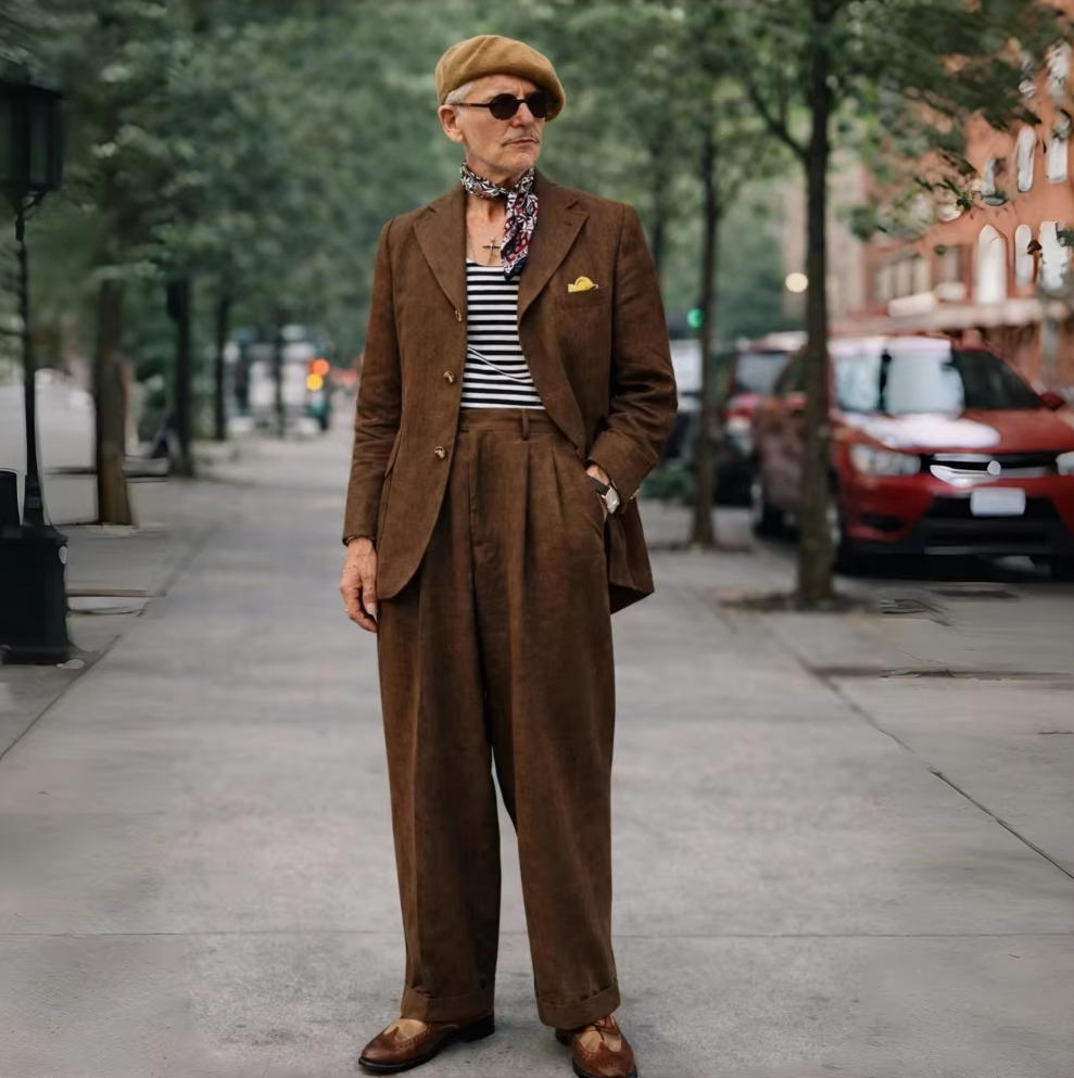 Kahverengi Keten Erkek Takımla - Summer Clothing Men Linen incelemesi ve fiyatı