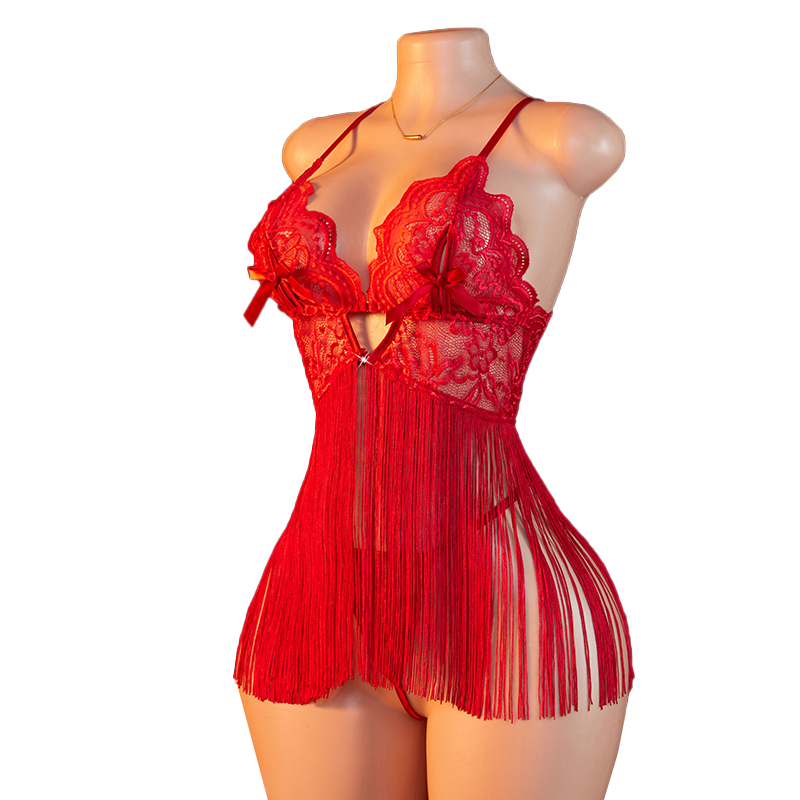 Şeffaf Dantel Kadın Kırmızı As - Summer Clothing Sets Women incelemesi ve fiyatı