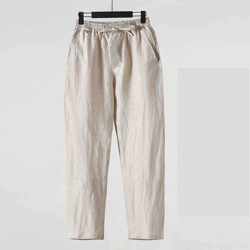 Yaz Çin Tarzı Düz ​​Tüp Pantol - Summer Clothing Men Linen incelemesi ve fiyatı