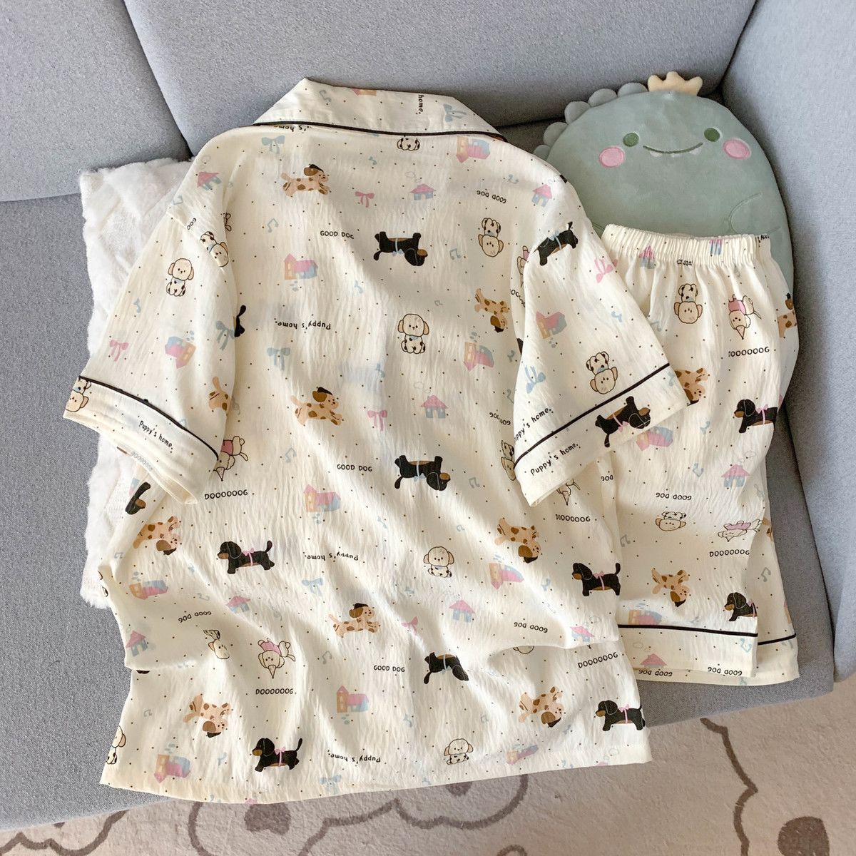 Yavru Köpek Desenli Kadınlar i - Summer Clothing Sets Women incelemesi ve fiyatı