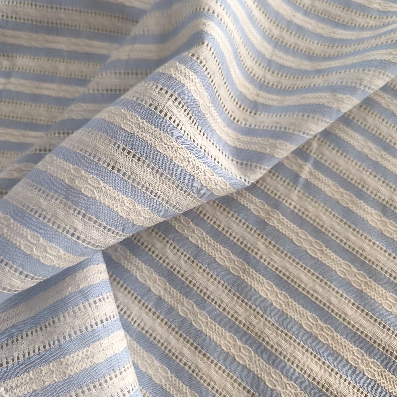 Kore Tarzı Çizgili Ajur % 100% - Summer Clothing Material incelemesi ve fiyatı