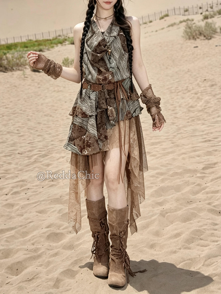ReddaChic Retro Boho Düzensiz  - Summer Alt Clothing incelemesi ve fiyatı
